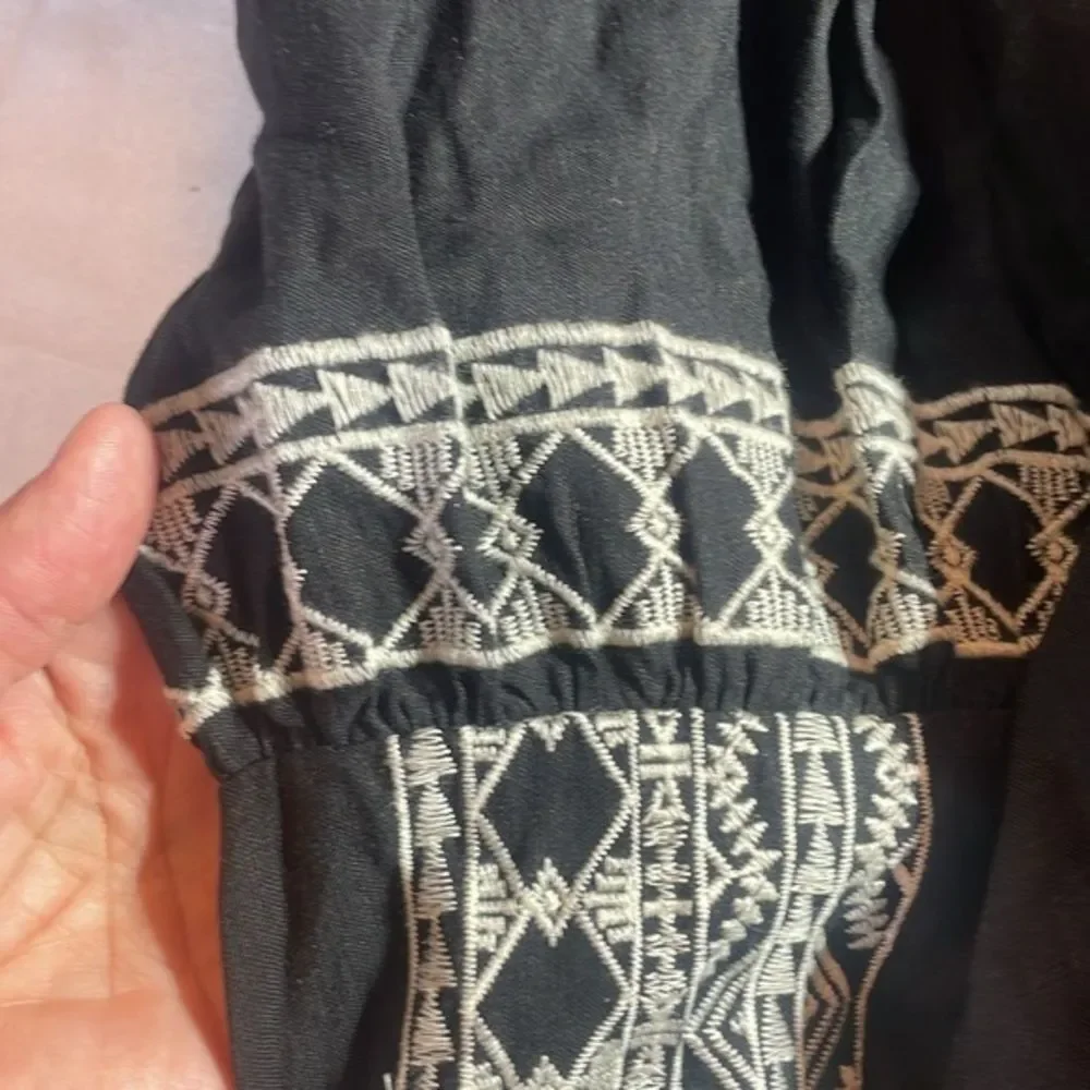(B4) ZARA MIDI EMBROIDERY LONG SLEEVE BLACK DRESS S22‎ SIZES XS REF.4786/066 - Picture 12 of 16